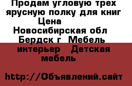Продам угловую трех ярусную полку для книг › Цена ­ 1 500 - Новосибирская обл., Бердск г. Мебель, интерьер » Детская мебель   